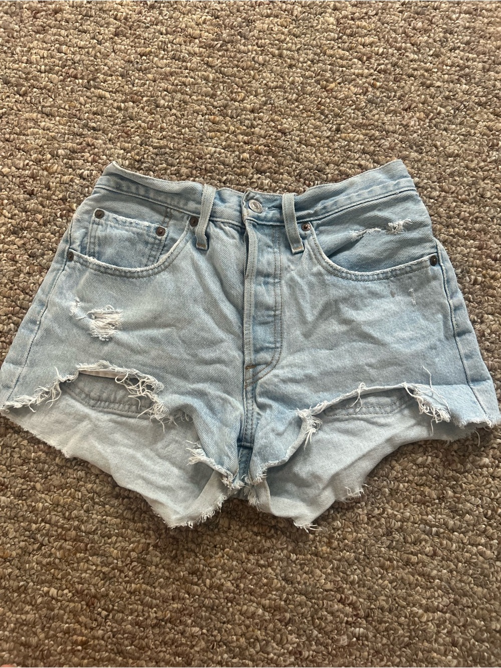 Levi’s 501 Original High Rise Denim Cut-Off Shorts